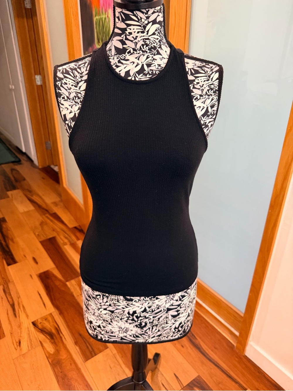 Banana Republic Black Ribbed Razorback Tank